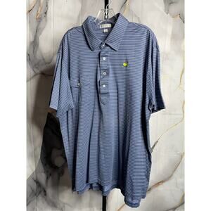 Peter Millar Blue Striped Masters Polo Size XL